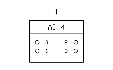 Vorschau des Symbols Analog input module, 4 channels (4-20 mA / 0-10 V), Block PLC_MOD_AI4