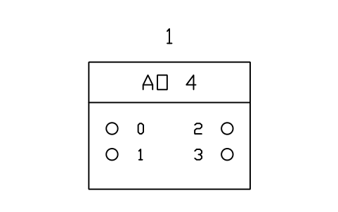 Vorschau des Symbols Analog output module, 4 channels, Block PLC_MOD_AO4