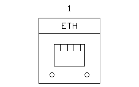 Vorschau des Symbols Communication module, Ethernet, Block PLC_MOD_COMM_ETH