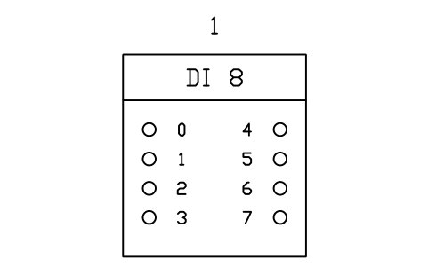Vorschau des Symbols Digital input module, 8 channels, Block PLC_MOD_DI8