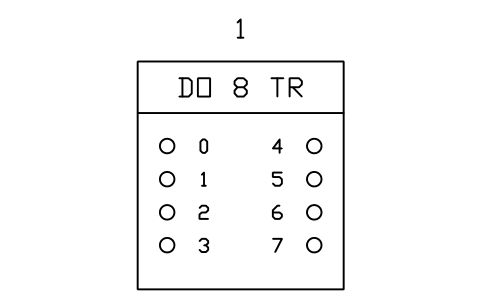 Vorschau des Symbols Digital output module, 8 transistor outputs, Block PLC_MOD_DO8_TRANSISTOR