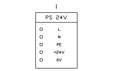 Vorschau des Symbols Power supply module, 24 VDC, Block PLC_MOD_PSU