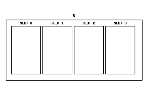 Vorschau des Symbols Rack with four slots, Block PLC_RACK_4