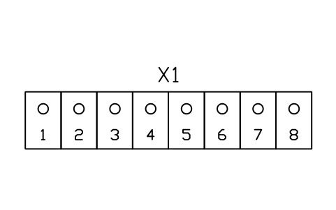 Vorschau des Symbols Terminal strip, eight terminals, Block PLC_TAG_TERMINAL_STRIP