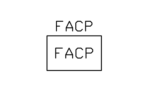 Preview of the Fire alarm control panel symbol, block PLF_ALM_PANEL