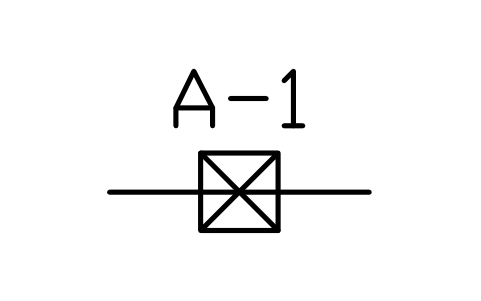 Preview of the Pipe anchor symbol, block PLF_ANCHOR