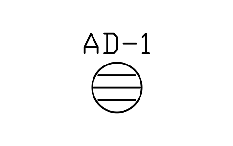 Preview of the Area drain symbol, block PLF_AREA_DRAIN