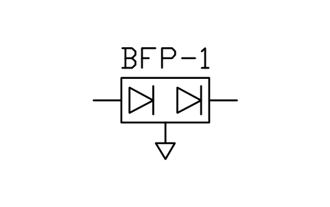 Preview of the Backflow preventer, RPZ symbol, block PLF_BACKFLOW_RPZ