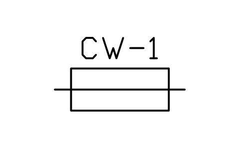 Preview of the Pipe in casing symbol, block PLF_CASING