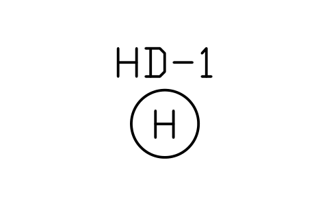 Preview of the Heat detector symbol, block PLF_DET_HEAT