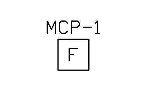 Preview of the Manual call point symbol, block PLF_DET_MCP