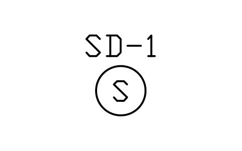Preview of the Smoke detector symbol, block PLF_DET_SMOKE