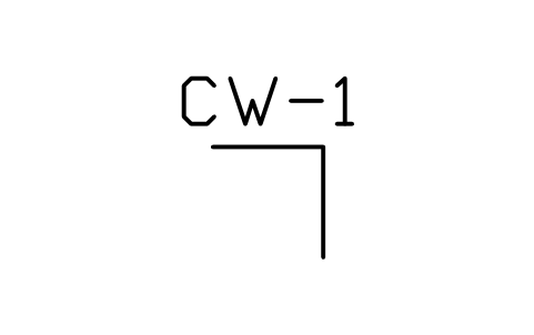 Preview of the Elbow, 90 degrees symbol, block PLF_ELBOW_90