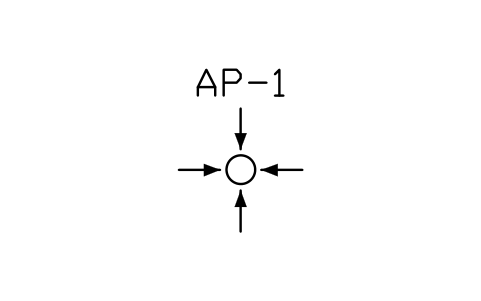 Preview of the Assembly point symbol, block PLF_ESC_ASSEMBLY