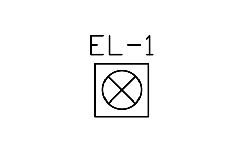 Preview of the Emergency luminaire symbol, block PLF_ESC_LIGHT