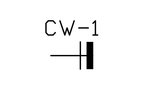Preview of the Blind flange symbol, block PLF_FLANGE_BLIND