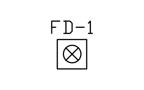 Preview of the Floor drain symbol, block PLF_FLOOR_DRAIN
