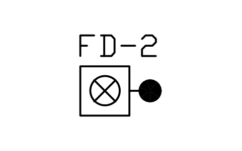Preview of the Floor drain with trap primer symbol, block PLF_FLOOR_DRAIN_TRAP