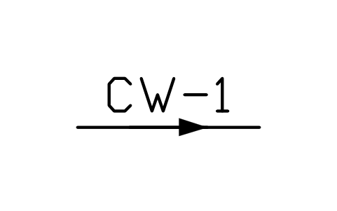 Preview of the Direction of flow symbol, block PLF_FLOW