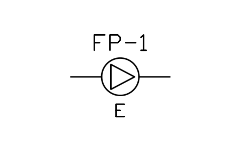 Preview of the Fire pump, electric symbol, block PLF_FPUMP_ELEC