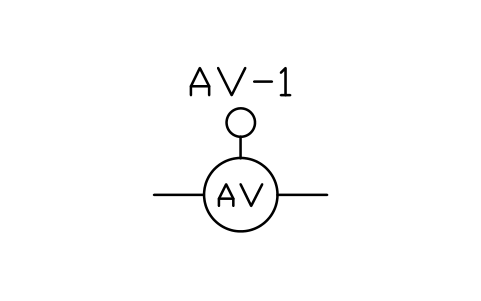 Preview of the Alarm check valve (wet) symbol, block PLF_FV_ALARM