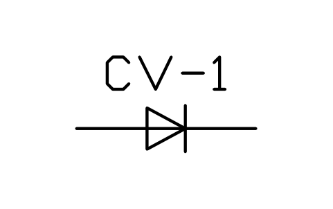Preview of the Check valve, fire service symbol, block PLF_FV_CHECK
