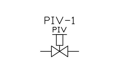 Preview of the Post indicator valve symbol, block PLF_FV_PIV