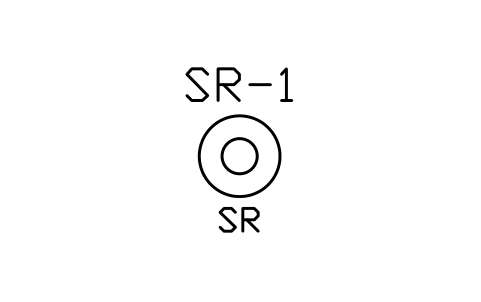 Preview of the Sprinkler riser symbol, block PLF_FV_RISER