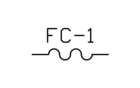 Preview of the Flexible connector symbol, block PLF_HOSE_FLEX