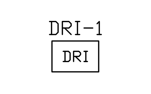 Preview of the Dry riser inlet symbol, block PLF_HYD_DRY_INLET