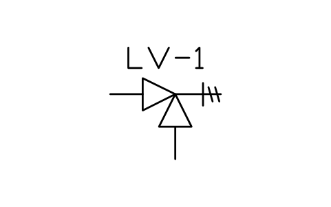 Preview of the Landing valve, hose outlet symbol, block PLF_HYD_HOSE_VALVE