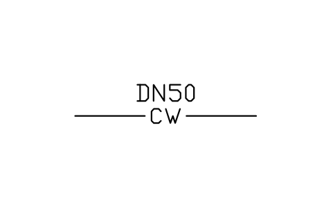 Preview of the Cold water symbol, block PLF_LINE_CW