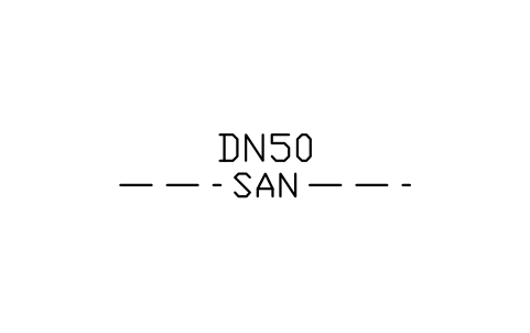 Preview of the Sanitary drain symbol, block PLF_LINE_SAN