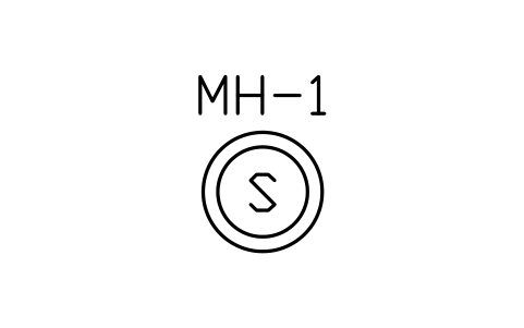 Preview of the Manhole, sanitary symbol, block PLF_MANHOLE_SAN