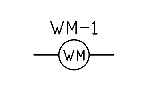 Preview of the Water meter symbol, block PLF_METER