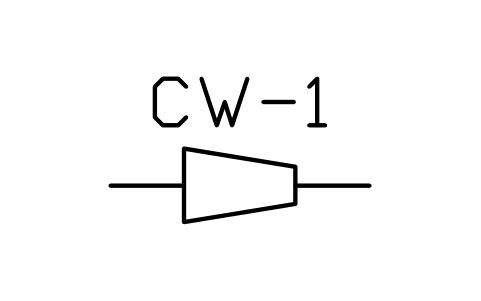 Preview of the Reducer, concentric symbol, block PLF_REDUCER_CONC