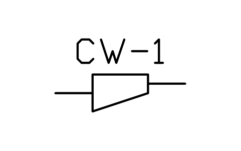 Preview of the Reducer, eccentric symbol, block PLF_REDUCER_ECC