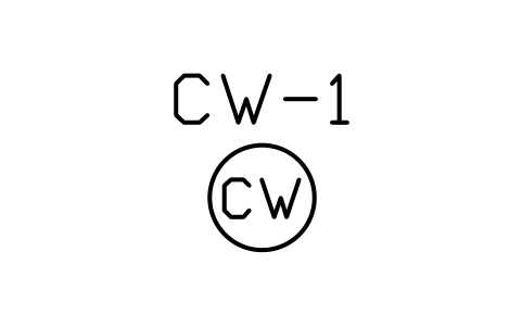 Preview of the Riser, cold water symbol, block PLF_RISER_CW