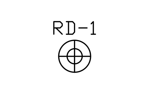 Preview of the Roof drain symbol, block PLF_ROOF_DRAIN
