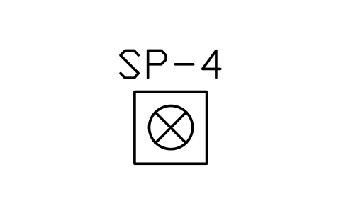 Preview of the Sprinkler, concealed pendant symbol, block PLF_SPR_CONCEALED