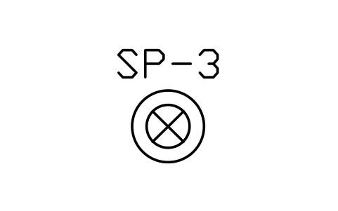 Preview of the Sprinkler, recessed pendant symbol, block PLF_SPR_RECESSED