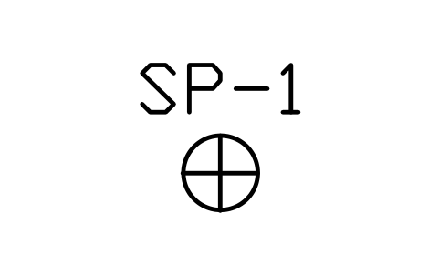 Preview of the Sprinkler, upright symbol, block PLF_SPR_UPRIGHT