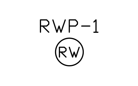 Preview of the Rainwater pipe symbol, block PLF_STACK_RWP