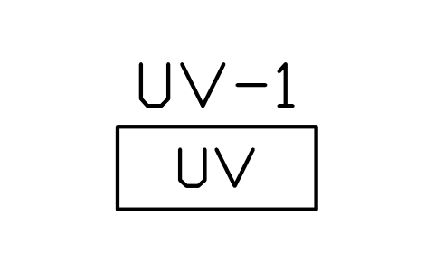 Preview of the UV disinfection unit symbol, block PLF_UV