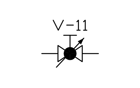 Preview of the Balancing valve symbol, block PLF_VALVE_BALANCING