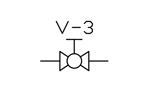 Preview of the Ball valve symbol, block PLF_VALVE_BALL