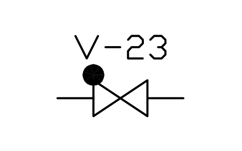 Preview of the Check valve, hinge form symbol, block PLF_VALVE_CHECK_HINGE