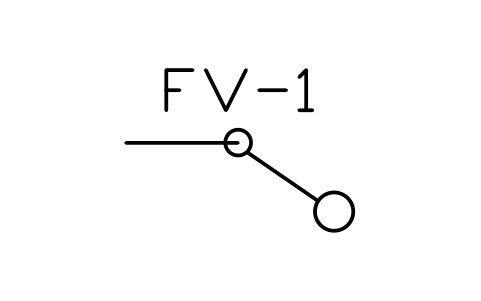 Preview of the Float valve symbol, block PLF_VALVE_FLOAT