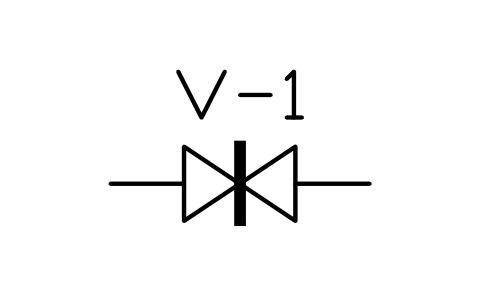Preview of the Gate valve symbol, block PLF_VALVE_GATE