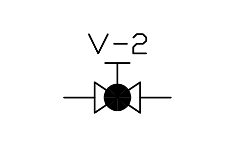 Preview of the Globe valve symbol, block PLF_VALVE_GLOBE